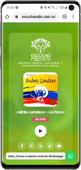 Captura emisora web app